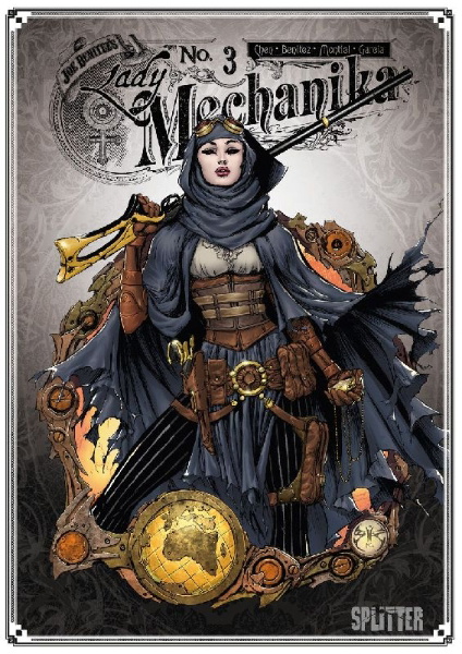Buchcover und Innenansicht für das Buch: Lady Mechanika