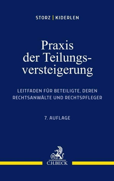 Buchcover und Innenansicht für das Buch: Praxis der Teilungsversteigerung