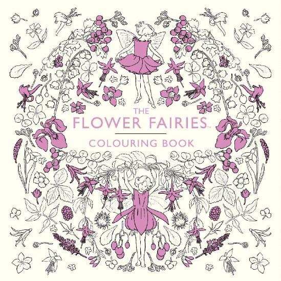 Buchcover und Innenansicht für das Buch: The Flower Fairies Colouring Book