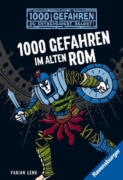Buchcover und Innenansicht für das Buch: 1000 Gefahren im alten Rom