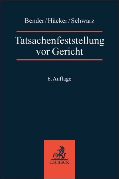 Buchcover und Innenansicht für das Buch: Tatsachenfeststellung vor Gericht