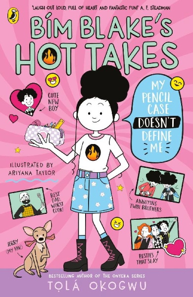 Buchcover und Innenansicht für das Buch: Bim Blake's Hot Takes: My Pencil Case Doesn't Define Me