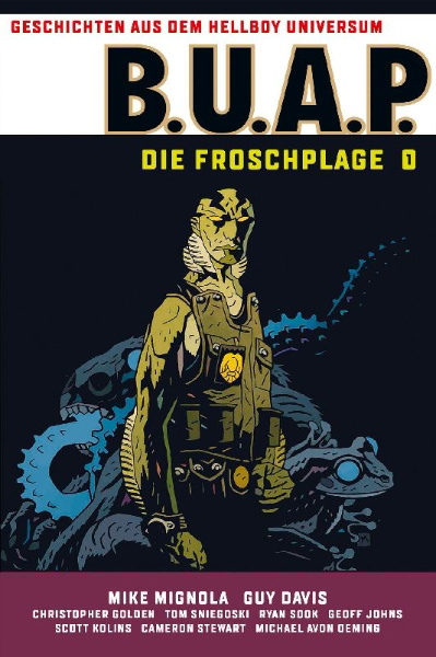 Buchcover und Innenansicht für das Buch: Geschichten aus dem Hellboy-Universum: B.U.A.P. Froschplage 1