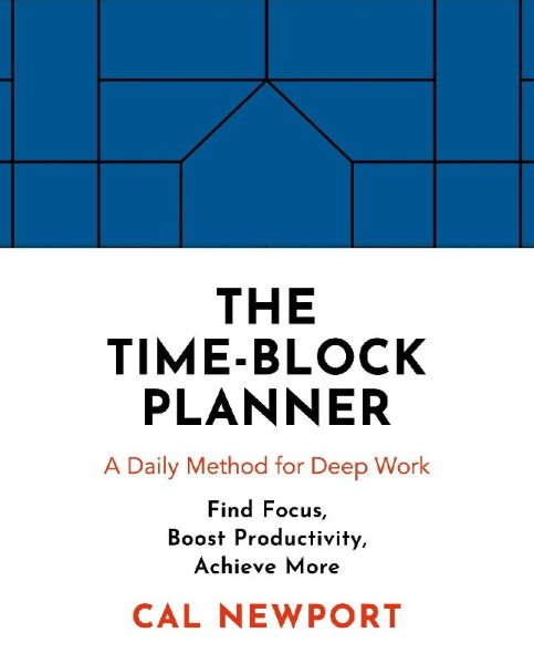 Buchcover und Innenansicht für das Buch: The Time-Block Planner