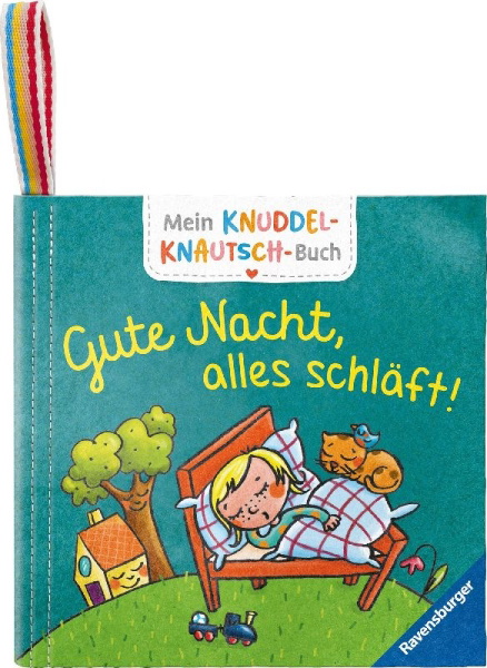 Buchcover und Innenansicht für das Buch: Mein Knuddel-Knautsch-Buch - Gute Nacht, alles schläft!