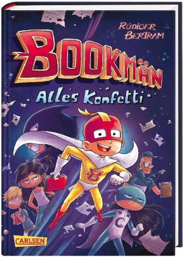 Buchcover und Innenansicht für das Buch: Bookmän: Alles Konfetti 