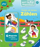 Buchcover und Innenansicht für das Buch: Play+ Mein Spiel mit-Magnetbuch Komm, wir lernen Zählen - ab 18 Monate