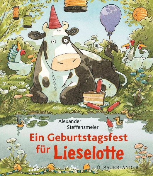 Buchcover und Innenansicht für das Buch: Ein Geburtstagsfest für Lieselotte (Mini-Ausgabe)