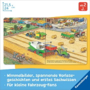 Buchcover und Innenansicht für das Buch: Bagger, Traktor, Müllabfuhr!