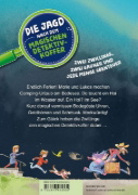 Buchcover und Innenansicht für das Buch: Die Jagd nach dem magischen Detektivkoffer, Band 8 - Ein Hai im Badesee