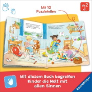 Buchcover und Innenansicht für das Buch: Mein großes Puzzle-Spielbuch - Alle helfen mit