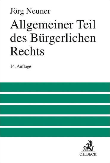 Buchcover und Innenansicht für das Buch: Allgemeiner Teil des Bürgerlichen Rechts