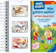 Buchcover und Innenansicht für das Buch: Was gehört wohin? Auf dem Bauernhof