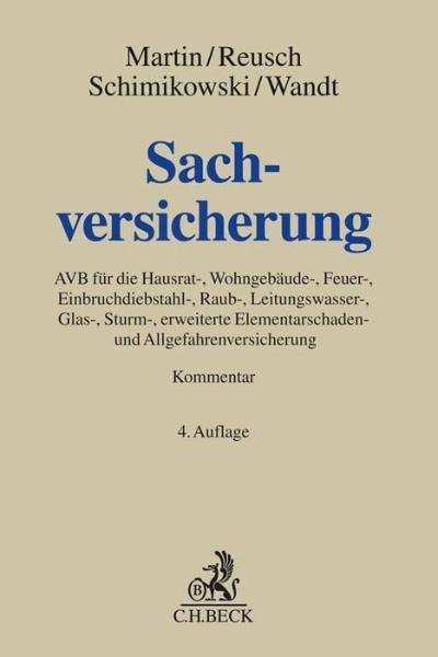 Buchcover und Innenansicht für das Buch: Sachversicherung