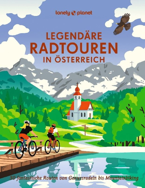 Buchcover und Innenansicht für das Buch: LONELY PLANET Bildband Legendäre Radtouren in Österreich