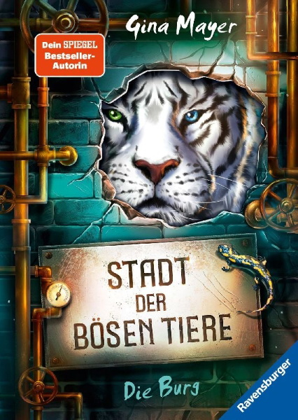Buchcover und Innenansicht für das Buch: Stadt der bösen Tiere, Band 1 - Die Burg
