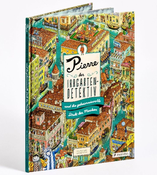 Buchcover und Innenansicht für das Buch: Pierre the Maze Detective: The Curious Case of the Castle in the Sky