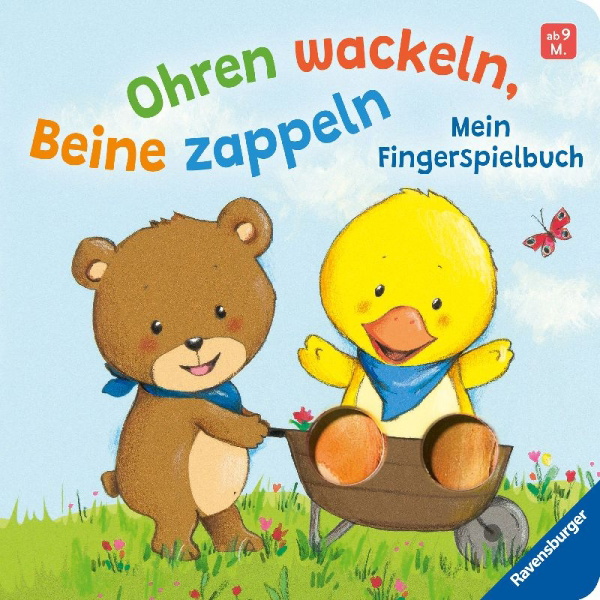 Buchcover und Innenansicht für das Buch: Ohren wackeln, Beine zappeln