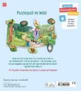 Buchcover und Innenansicht für das Buch: Mein großes Puzzle-Spielbuch - Wald