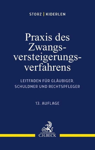 Buchcover und Innenansicht für das Buch: Praxis des Zwangsversteigerungsverfahrens