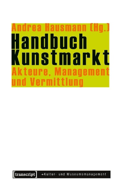 Buchcover und Innenansicht für das Buch: Handbuch Kunstmarkt