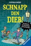 Buchcover und Innenansicht für das Buch: Schnapp den Dieb! Spannende Rätselkrimis zum Mitraten