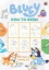Buchcover und Innenansicht für das Buch: Bluey: How to Draw