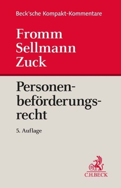 Buchcover und Innenansicht für das Buch: Personenbeförderungsrecht