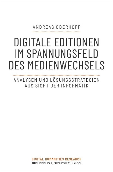 Buchcover und Innenansicht für das Buch: Digitale Editionen im Spannungsfeld des Medienwechsels