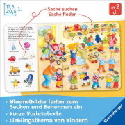 Buchcover und Innenansicht für das Buch: Sachen suchen: Im Kindergarten