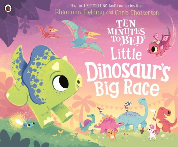 Buchcover und Innenansicht für das Buch: Ten Minutes to Bed: Little Dinosaur's Big Race