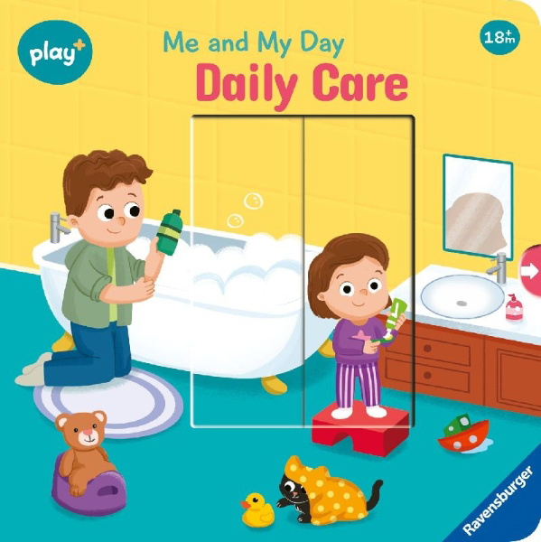 Buchcover und Innenansicht für das Buch: Play+ Me and My Day: Daily Care