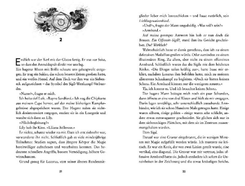 Buchcover und Innenansicht für das Buch: Dark Sigils - Was die Magie verlangt