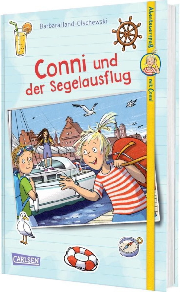 Buchcover und Innenansicht für das Buch: Abenteuerspaß mit Conni 2: Conni und der Segelausflug