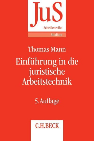 Buchcover und Innenansicht für das Buch: Einführung in die juristische Arbeitstechnik