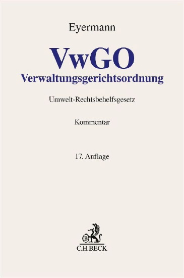 Buchcover und Innenansicht für das Buch: Verwaltungsgerichtsordnung. VwGO