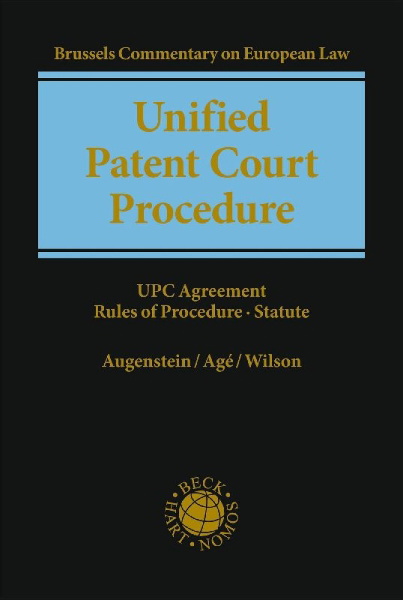 Buchcover und Innenansicht für das Buch: Unified Patent Court Procedure