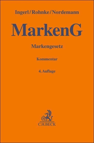 Buchcover und Innenansicht für das Buch: Markengesetz. MarkenG