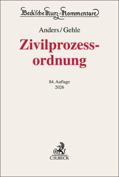 Buchcover und Innenansicht für das Buch: Zivilprozessordnung. ZPO