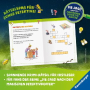 Buchcover und Innenansicht für das Buch: Die Jagd nach dem magischen Detektivkoffer: Das Rätselbuch für Spürnasen