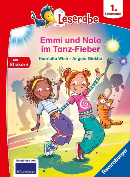 Buchcover und Innenansicht für das Buch: Leserabe 1. Lesestufe - Emmi und Nala im Tanz-Fieber