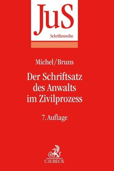 Buchcover und Innenansicht für das Buch: Der Schriftsatz des Anwalts im Zivilprozess