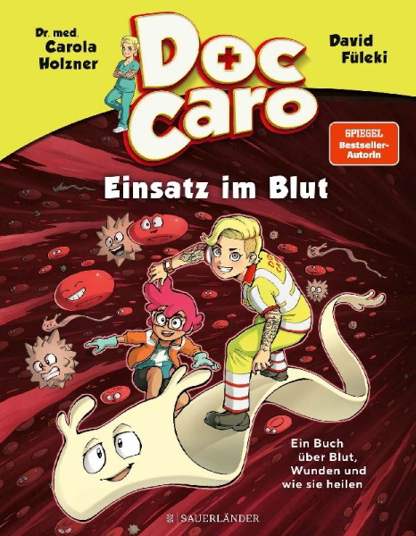 Buchcover und Innenansicht für das Buch: Doc Caro - Einsatz im Blut
