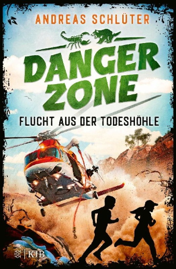 Buchcover und Innenansicht für das Buch: Dangerzone - Flucht aus der Todeshöhle