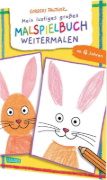 Buchcover und Innenansicht für das Buch: Mein lustiges großes Malspielbuch: Weitermalen (ab 4 Jahren)