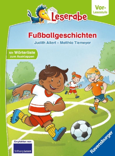 Buchcover und Innenansicht für das Buch: Leserabe Vor-Lesestufe - Fußballgeschichten