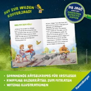 Buchcover und Innenansicht für das Buch: Die Jagd nach dem magischen Detektivkoffer, Band 2 - Vorsicht, Ganoven!