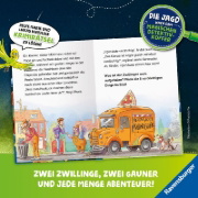 Buchcover und Innenansicht für das Buch: Die Jagd nach dem magischen Detektivkoffer, Band 2 - Vorsicht, Ganoven!