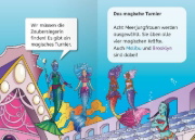 Buchcover und Innenansicht für das Buch: Barbie - Meerjungfrauen-Power: Das magische Turnier - Erstlesebuch zum Lesenlernen