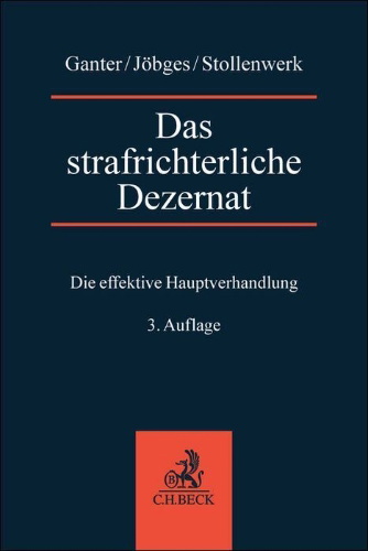 Buchcover und Innenansicht für das Buch: Das strafrichterliche Dezernat